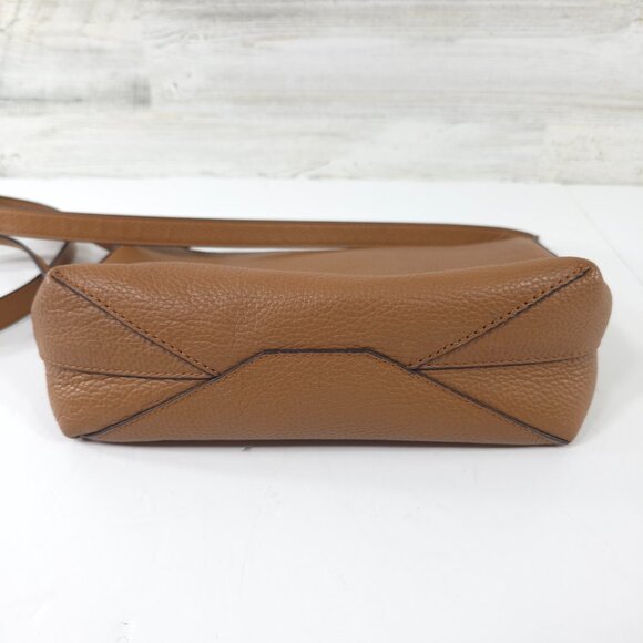 MICHAEL KORS SMALL TOP ZIP SMALL CROSSBODY BAG IN TAN BROWN PEBBLED LEATHER *VGC - Picture 8 of 16